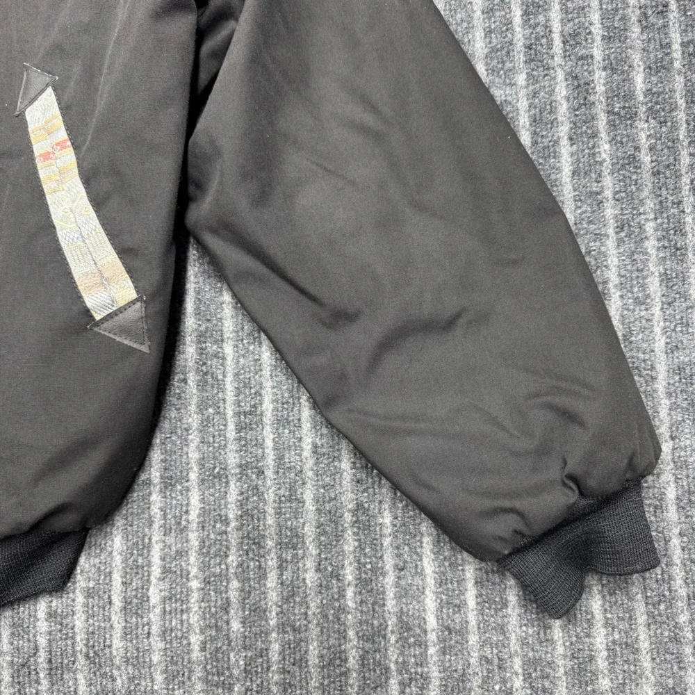 Jackets By Pride Minot, ND Bomber Jacket Large Black Western Vintage (2169)